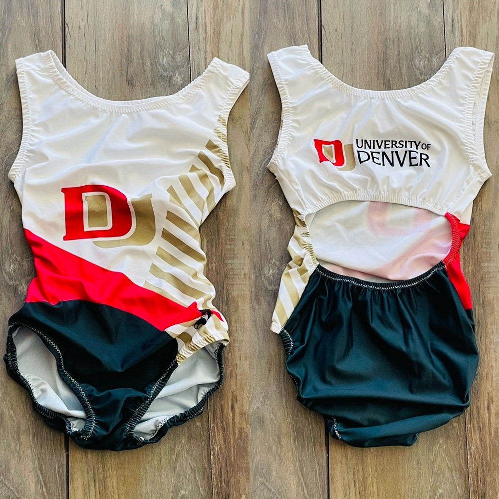 NWT Foxy’s University of Denver Leotard College Gymnastics - Multiple Sizes